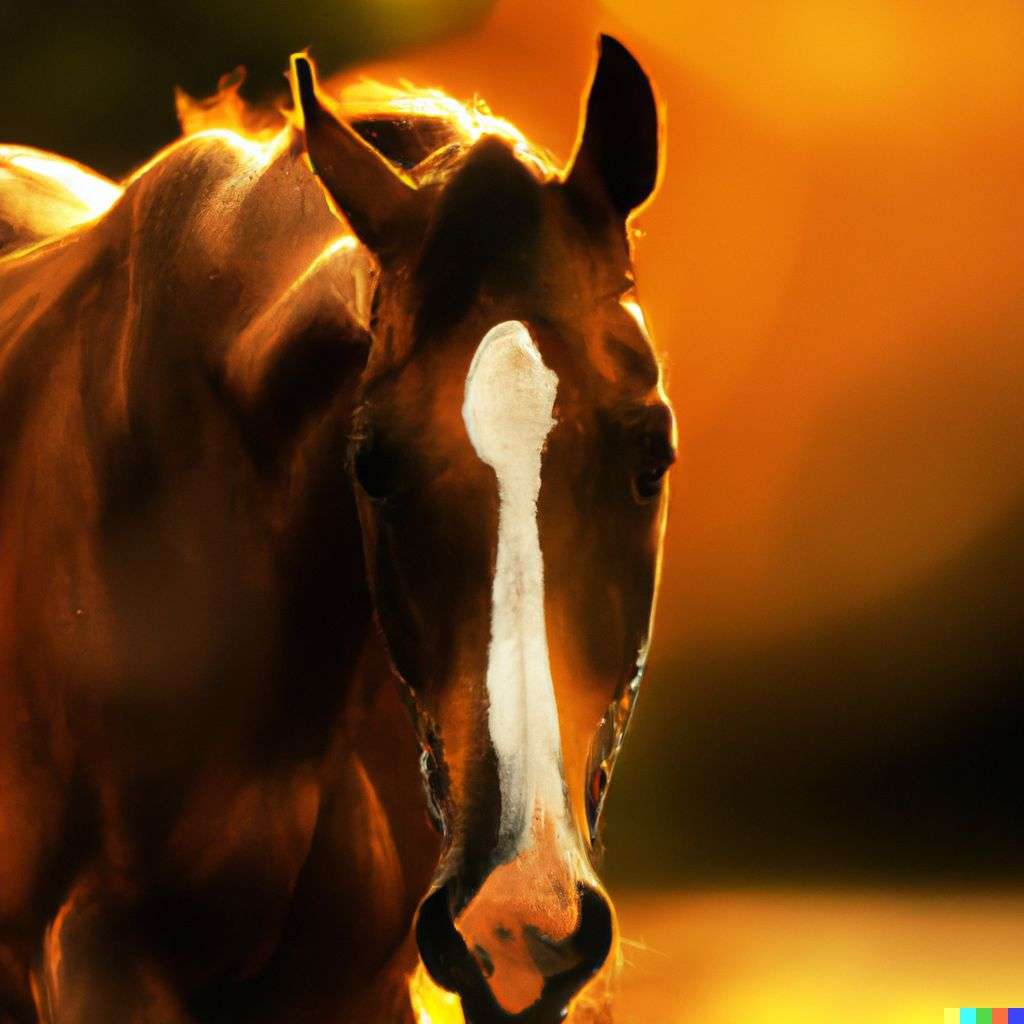 a horse, photograph, backlit lighting